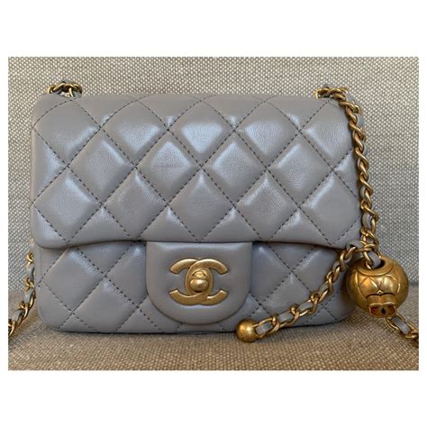 gray chanel mini